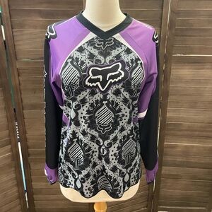 Fox Logo Black and White Racing Shirt